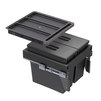 Poubelles de tri sélectif multifonctionnelles modernes en plastique intégrées pour cuisine, paniers organisateurs, armoires de tri sélectif, articles d'ameublement