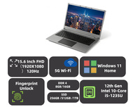 Ordinateur portable avec écran FHD 15,6 pouces, processeur I5-1235U, 8 Go de RAM, 256 Go de SSD, longue durée de vie de la batterie, Windows 11