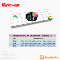 Smartwatch Serie Top Level 12 Pro, Design Impermeabile, Schermo Amoled Oled, Chat WhatsApp, Risposta Rapida, W12p W12 Pro
