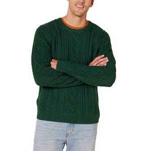 Producto Popular, Suéter Tejido Personalizado para Uso en Exteriores, Bajo MOQ, Suéter Tejido de Color Sólido, Suéter para Hombre - Product Image 1