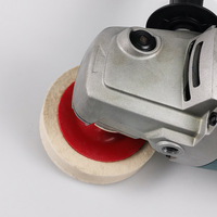 Roue de polissage en feutre de laine pour carrosseries de voitures et sols en marbre Disque de polissage personnalisable OEM pour le meulage du tampon de disque en feutre de laine