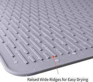 Yongli חום עמיד חום סיר צלחת גדולה תוספת ניקוז צלחת גדולה ייבוש מחצלת סיליקון ללא להחליק לחלקת כיור מטבח - Product Image 6