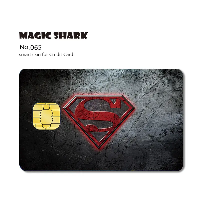 3M Vinyl cartoon credit card decal skin 2.5D sticker embossing credit card label for Christmas gift