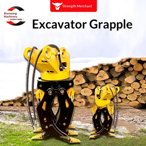 Pince à grumes rotative Shanwang pour excavatrice, fixation bois, pièces de rechange, rotation à 360 degrés, garantie 4 ans, poids de travail 2300 kg - Product Image 1
