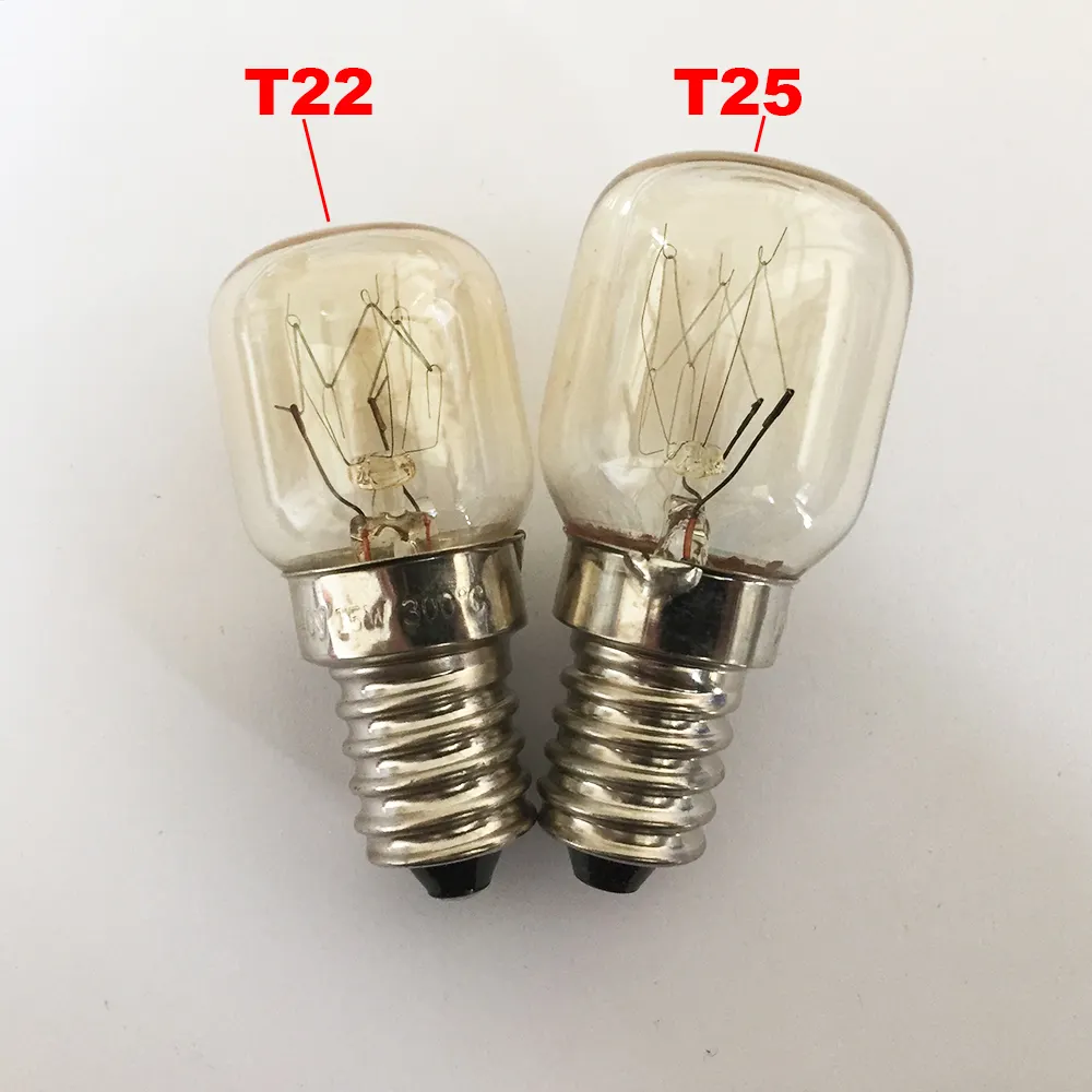T22 E14 fırın elektrikli alev şeklinde ışık ampuller akkor buzdolabı ampul