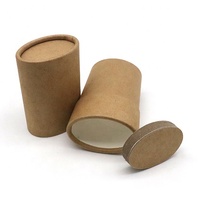 Conteneur ovale rechargeable écologique personnalisé pour bâton de déodorant Emballage cylindrique en papier kraft estampillé biodégradable blanc