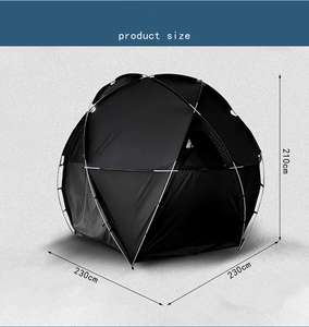 Nouvelle tente dôme Offre Spéciale en tissu noir de haute qualité pour le <span class=keywords><strong>Camping</strong></span> en plein air dôme géodésique luxe famille Glamping tente étoilée - Product Image 6