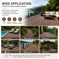 Planches de terrasse en WPC pour extérieur, imperméables, en composite, pour usage commercial et résidentiel