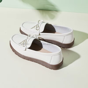 Summer New Style Genuine Leather Women's Versatile Casual Bow-Knot <b>Shoes</b> Slip-on Comfortable <b>Soft</b>-Soled Mom <b>Shoes</b> - Product Image 2