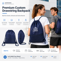 Sac à dos à cordon en polyester 600D personnalisé, sac de sport Ripstop pour la gym, les clubs sportifs, le marathon et les courses de trail, sac à cordon de serrage