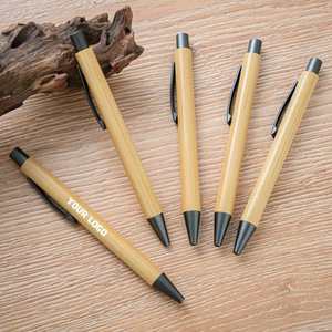 Vente flash - Stylo à bille en bois de qualité supérieure, logo personnalisé, stylo à bille écologique, promotion publicitaire, stylo à bille en bambou - Product Image 1