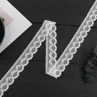Dentelle élastique en nylon et soie de 2,5 cm, garniture en dentelle tricotée, accessoires de lingerie, tissu pour ourlet de jupe, vêtements faits main DIY, textile de maison