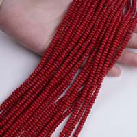 Brin de pierres précieuses de haute qualité 4-5mm perles de corail en forme de bouton de corail en gros
