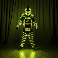 Costume de robot LED avec armure laser, tenue de scène LED, gants laser programmables pour bar, Halloween, remise de diplôme, performance en club