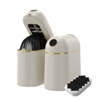 Poubelle intelligente à capteur tactile sans contact en plastique ABS de 10 L avec couvercle, étanche IPX4 pour utilisation dans la salle de bain