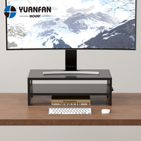 MST032 Support de moniteur robuste pour imprimante d'écran d'ordinateur Support pour ordinateur portable Étagère de bureau Organisateur de bureau