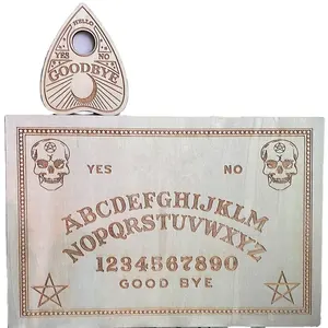Customizable Wooden Ouija Board Wooden laser carving spirit Board Unique metaphysical message game Speaking board Witch personal