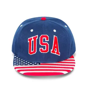 사용자 지정 아크릴 국가 플래그 모자 미국 팬 모자 스포츠 Snapback 모자