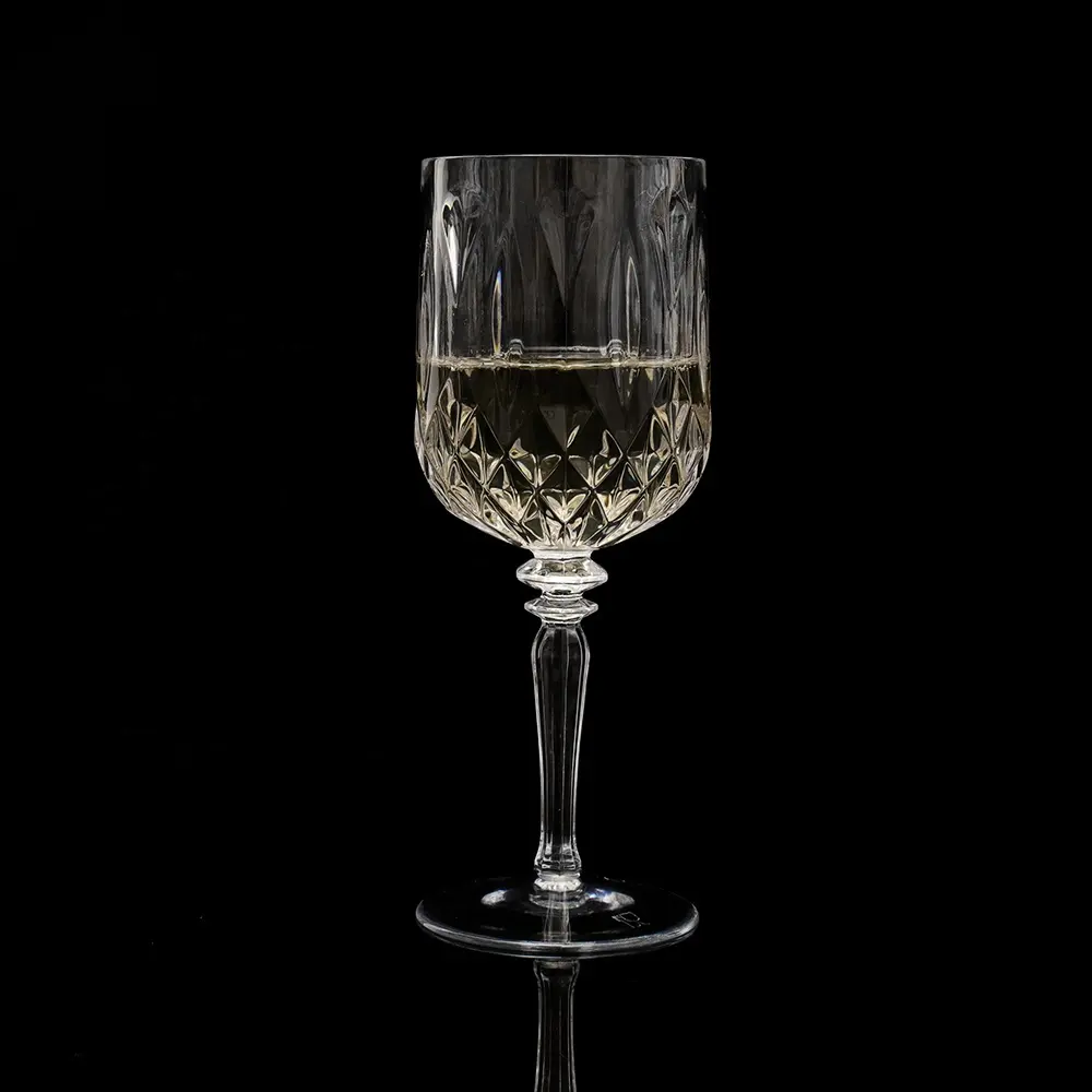 JX-002 оптовая продажа прозрачный акриловый хрустальный бокал для шампанского держатель флоат-стекла цветные изготовленный на заказ Кубок