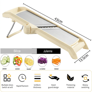 Utensilios de Cocina Premium LOVFE, Cortador y Rebanador Manual de Frutas y Verduras de Acero Inoxidable, Rebanador Mandolina - Product Image 6