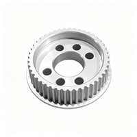 Poulie de courroie de distribution personnalisée HTD GT2 XL MXL T5 S3M à double bride, à gorge pour axe conique, à alésage carré, usinée CNC, anodisée, fabrication OEM
