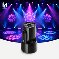 Mini projecteur Wash Gobo LED 200W pour scène avec 7 gobos, 7 couleurs, prisme rotatif, contrôle DMX RDM pour événements DJ