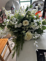 Spr Tafelloper Guirlande Bruiloft Arrangement Decoratie Bal Middelpunt Rij Bloemen Rose Kunstbloem Centerpieces