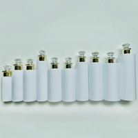 Flacon de luxe haut de gamme pour cosmétiques, 100-500 ml, en PET ambre, blanc, transparent ou noir, avec bouchon à vis estampé à chaud