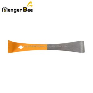 New <b>Cheap</b> Menger Bee American Hive Tool Stainless Steel Hook Painted Half Yellow Scraping Knife 148g 240mm - Product Image 3