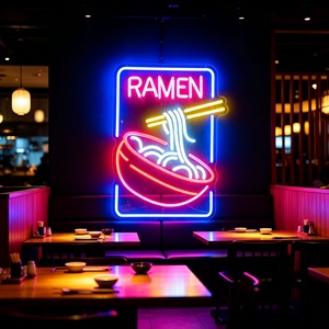 Letrero de Neón de Ramen, Luces LED de Neón para Restaurante, Tienda de Ramen, Ventana - Product Image 1
