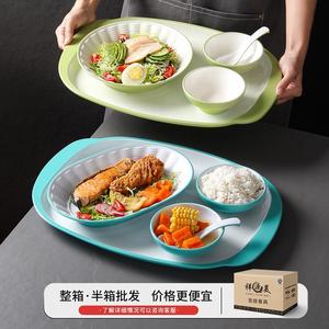 Xiangyuan <b>melamine</b> tableware <b>plates</b>, commercial Chinese self-service stir-fry <b>plates</b>, fast food <b>plates</b>, restaurant and canteen - Product Image 3