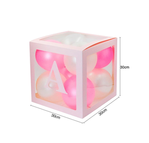 <span class=keywords><strong>Ballons</strong></span> personnalisés pour bébé fille garçon, boîte en papier de décoration pour douche de bébé, boîte en cube, <span class=keywords><strong>ballons</strong></span> en acrylique transparent avec une lettre, cadeau - Product Image 6