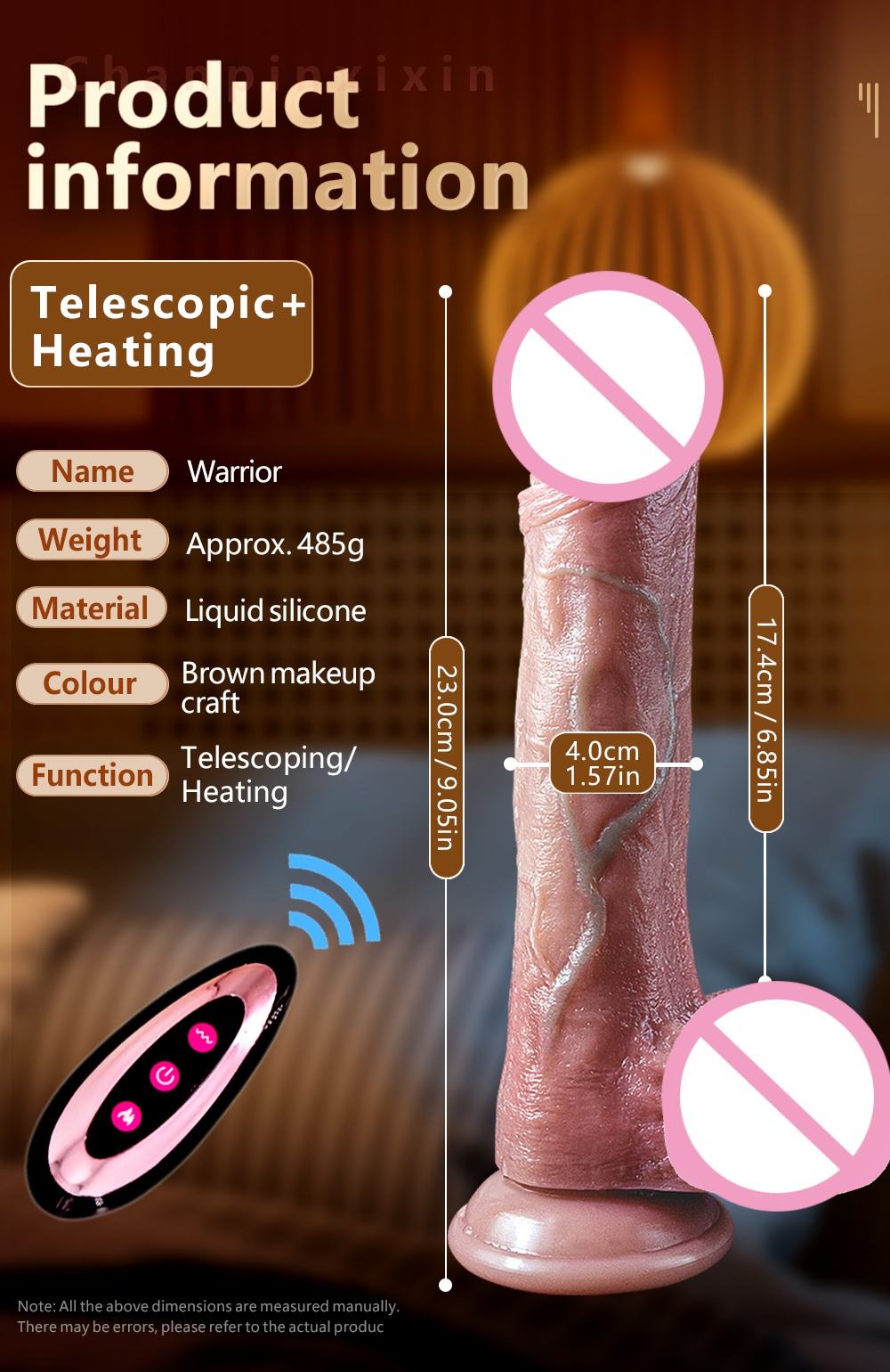 Consolador realista de la piel