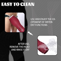 Automatischer Masturbator mit Einziehfunktion, Stoß-, Saug- und Vibrationsfunktion, Erwachsenen-Sexspielzeug für Männer mit Heizfunktion und TPE-Basis