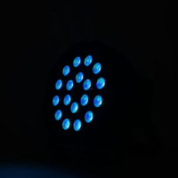 Lumière d'étape abordable du plastique 18*1W de Chine mini RVB plat DMX a mené la lumière de pair