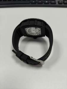 Reloj de Cuarzo de Aleación de 40 mm para Hombre, Diseño Negro de Fábrica, con Esfera de Agujas y Correa de Goma - Product Image 5