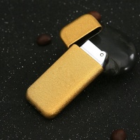 Briquet à gaz plat et fin en métal vierge à flamme douce, personnalisable avec logo, pour cigarettes – Cadeau promotionnel