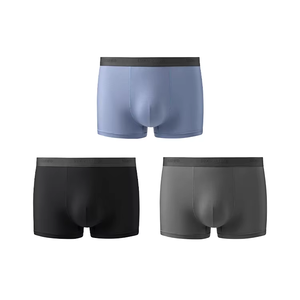 STORMCREW Ropa interior <span class=keywords><strong>de</strong></span> Modal antibacteriano para hombre Pantalones cortos Paquete <span class=keywords><strong>de</strong></span> tres películas Hurricane Cool Smooth Skin-Friendly con logotipo en la cintura - Product Image 1