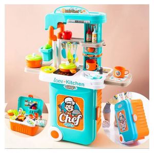 Juego de Cocina y Comida de Juguete Educativo para Niños, Fregadero y Maletín de Juego con Maleta de Cocina Realista - Product Image 2