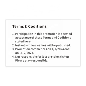 Various Custom Lucky Draw Card Scratch Off Card Black Core <b>Paper</b> Digital Printing Sample Design Scratch Card - Product Image 5