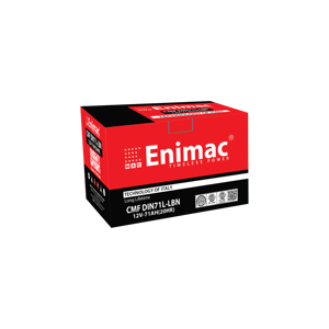 High Quality 12V 71AH Automotive Lead Acid Battery ENIMAC MF DIN71L (LBN) 620A 12 Months Warranty Vietnam for New Used Cars - Product Image 3
