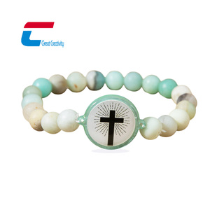 Nouvelle arrivée RFID NFC Bracelet 13.56MHz NFC Bracelet perlé pour verset biblique - Product Image 2