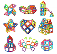 138 Uds. Construcción magnética de plástico juguetes de bloques de construcción Dimensiones personalizadas conjunto de constructor magnético para niños
