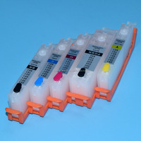 BOMA - 5 Stück BCI-350 BCI-351 Leere Tintenpatronen mit Chip für Canon IP7230 MX923 IX6830 MG5430 5530 MG5630 6330 6530 MG6730
