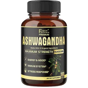 Vegan Friendly 5 Organic Ingredients support Immune System Extract Ashwagandha Capsules