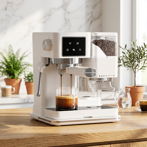 Cafetera Espresso Automática de 19 Bares con Control Digital, Pantalla Táctil, Molinillo Integrado, 2 Tazas, Uso Doméstico - Product Image 1