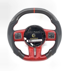 Volant personnalisé en fibre de carbone véritable CCExcellent pour Dodge Charger <span class=keywords><strong>Challenger</strong></span> <span class=keywords><strong>SRT8</strong></span> Jeep Grand Cherokee Chrysler 2012-2014 - Product Image 1