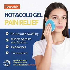 Compresse de gel PVC ronde portable <span class=keywords><strong>micro</strong></span>-ondable en gros, chaud/froid, pour soulagement de la douleur, thérapie corporelle, réduction des gonflements, premiers secours - Product Image 2