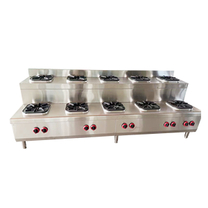 VICTORY KITCHEN Double poêle Shell en acier inoxydable Équipement de cuisine commercial Boîtier de poêle alimenté au gaz pour une utilisation en plein air dans les hôtels - Product Image 2