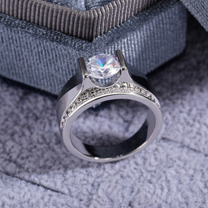 Anillo de Boda de Lujo con Circonita para Mujer, Elegante Joyería Nupcial de Moda - Product Image 3